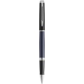 Hemisphere colour blocking rollerball pen with palladium trim, Blue / Solid black