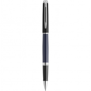 Logo trade business gift photo of: Hemisphere colour blocking rollerball pen with palladium trim