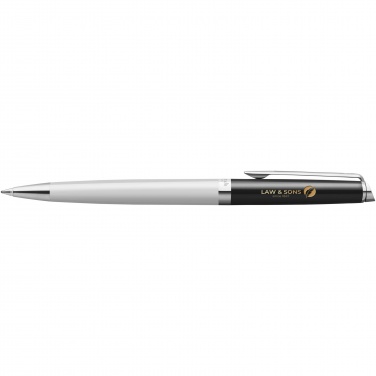 Logo trade advertising product photo of: Hemisphere colour blocking ballpoint pen with palladium trim