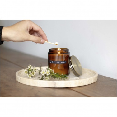 Logo trade promotional merchandise picture of: Wellmark cedar wood scented candle medium