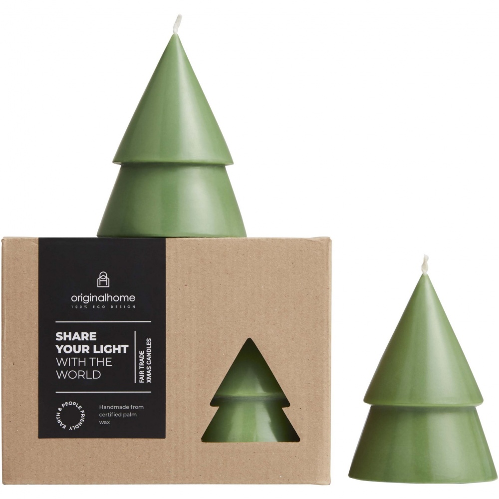 Logo trade promotional giveaways picture of: Originalhome Xmas tree candle set of 2 - M