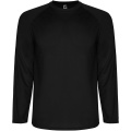 Montecarlo long sleeve men's sports t-shirt, Solid black