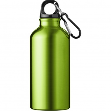 Logo trade corporate gifts image of: Oregon 400 ml aluminium water bottle with carabiner