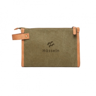 Logo trade promotional items image of: VINGA Bosler GRS recycled canvas toiletry bag