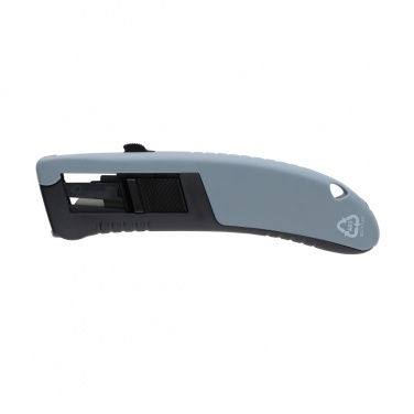 Logo trade promotional item photo of: RCS certified recycled plastic Auto retract safety knife