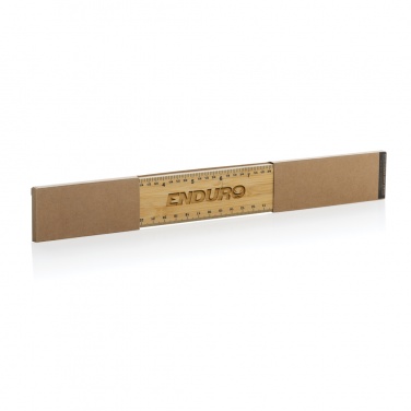 Logotrade promotional giveaway picture of: Timberson extra thick 30cm double sided bamboo ruler