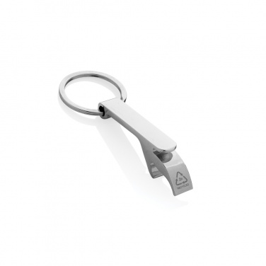 Logo trade promotional products image of: RCS recycled zinc alloy bottle opener keychain