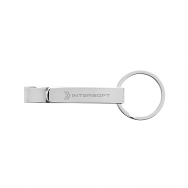 Logo trade corporate gifts image of: RCS recycled zinc alloy bottle opener keychain