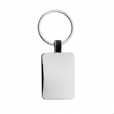 Logo trade advertising products picture of: RCS recycled zinc alloy rectangle keyring