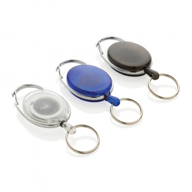 Logo trade advertising products image of: RCS recycled ABS roller clip keychain