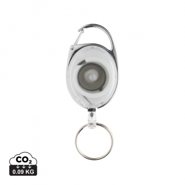 Logo trade business gift photo of: RCS recycled ABS roller clip keychain