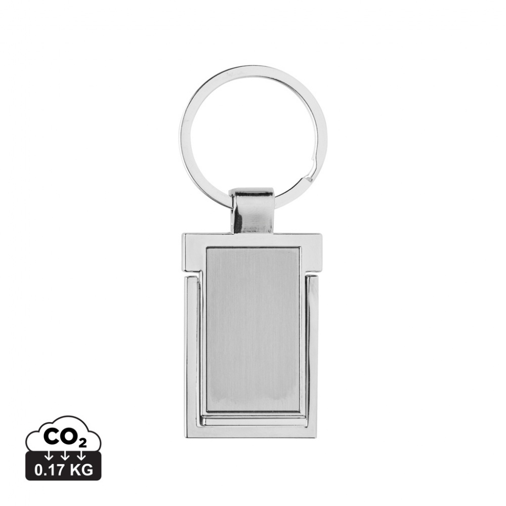 Logotrade business gift image of: RSC recycled zinc alloy phone stand keychain