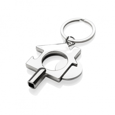 Logo trade advertising products picture of: RCS recycled zinc alloy 3 in 1 keychain