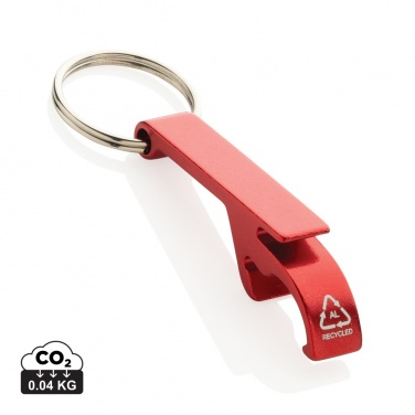 Logo trade promotional item photo of: RCS recycled aluminum bottle and can opener