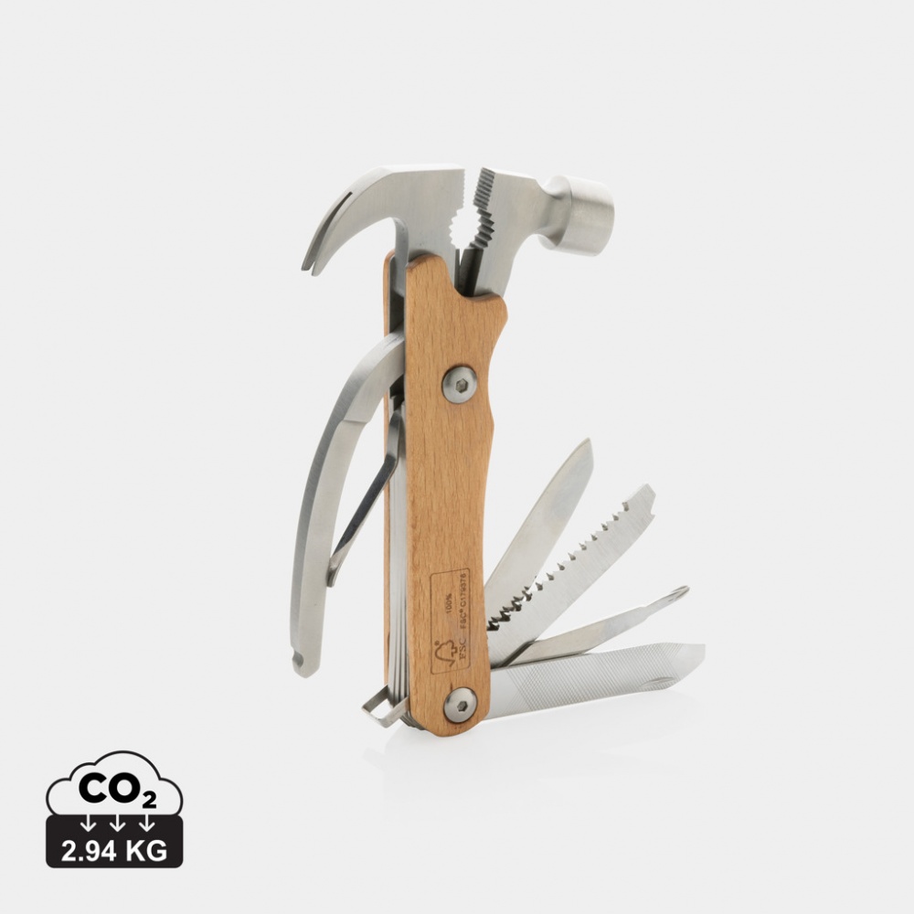 Logotrade promotional giveaway picture of: Wooden multi-tool hammer