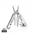 Solid multitool with carabiner, silver