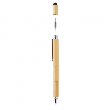 Logotrade advertising products photo of: Bamboo 5-in-1 toolpen