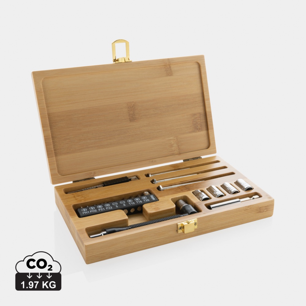 Logotrade promotional giveaway picture of: Carvine 21 pcs bamboo tool set