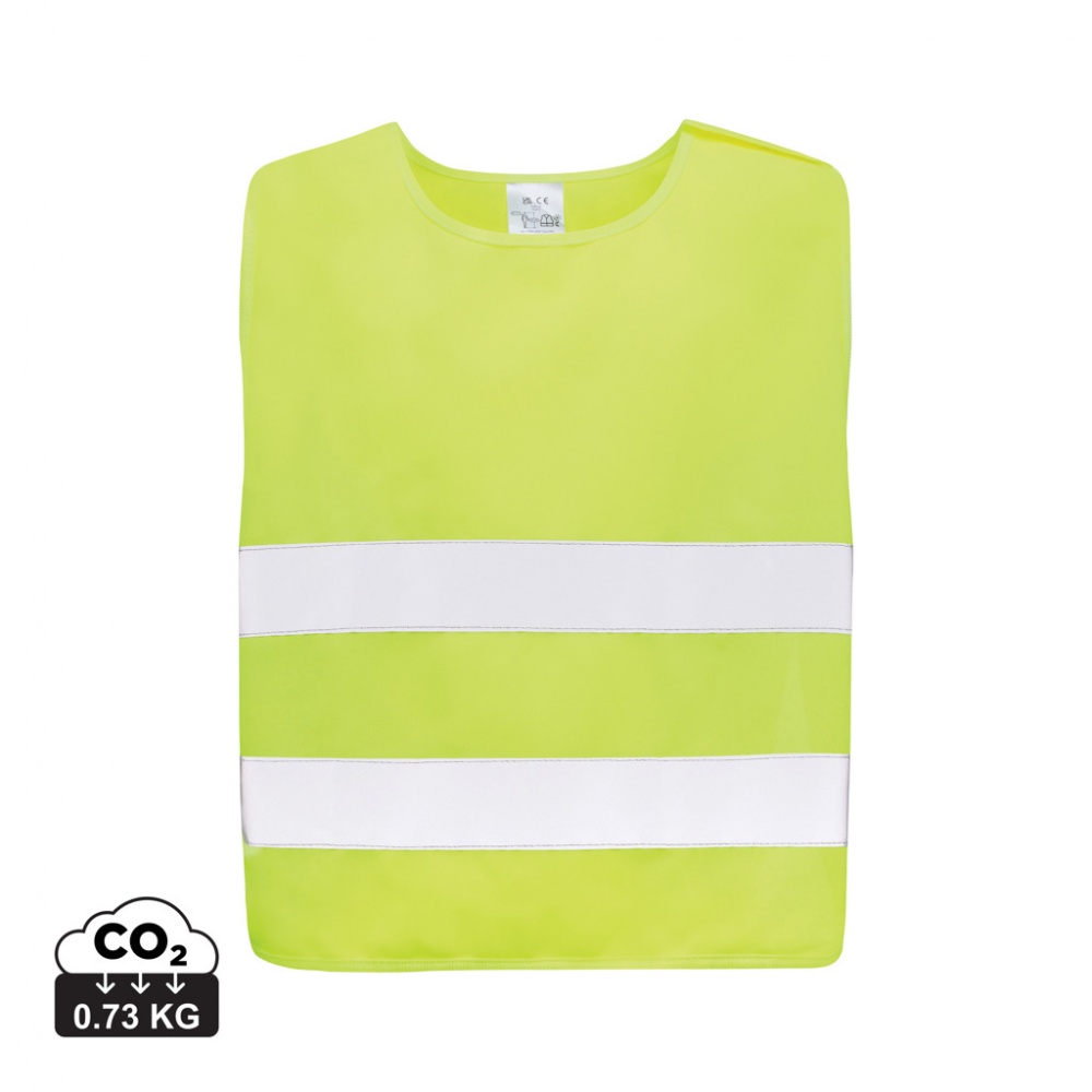 Logotrade promotional giveaway image of: GRS recycled PET high-visibility safety vest 7-12 years