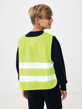 Logo trade promotional items image of: GRS recycled PET high-visibility safety vest 7-12 years