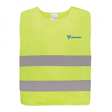 Logo trade promotional items image of: GRS recycled PET high-visibility safety vest 7-12 years