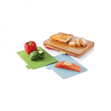 Logo trade promotional items image of: Cutting board with 4pcs hygienic boards