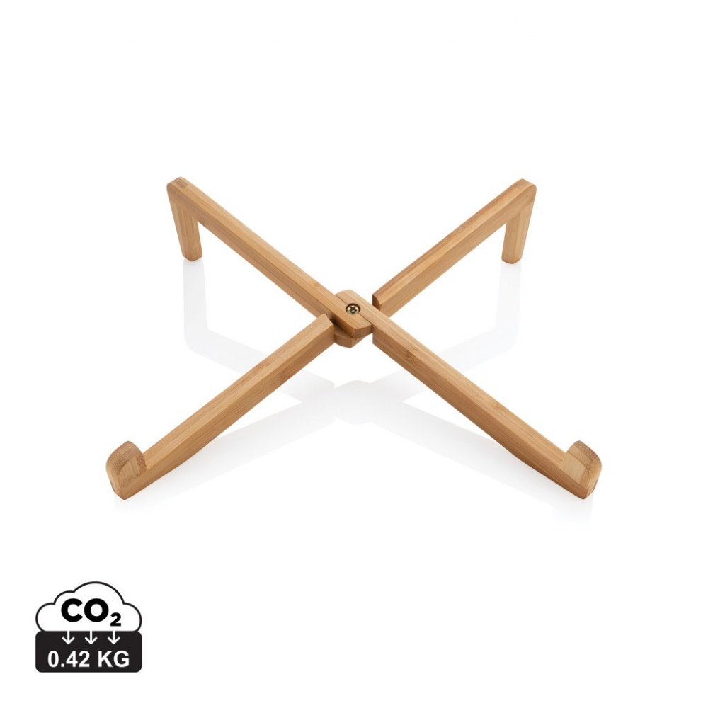 Logotrade promotional gift image of: Bamboo portable laptop stand