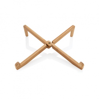 Logo trade promotional items picture of: Bamboo portable laptop stand