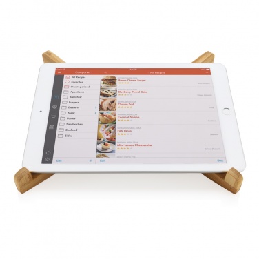 Logotrade advertising product picture of: Bamboo portable laptop stand