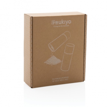 Logotrade promotional giveaways photo of: Ukiyo bamboo salt and pepper mill set