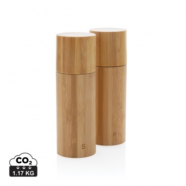 Logo trade promotional products picture of: Ukiyo bamboo salt and pepper mill set