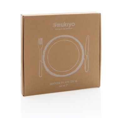 Logo trade business gifts image of: Ukiyo dinner plate set of 2