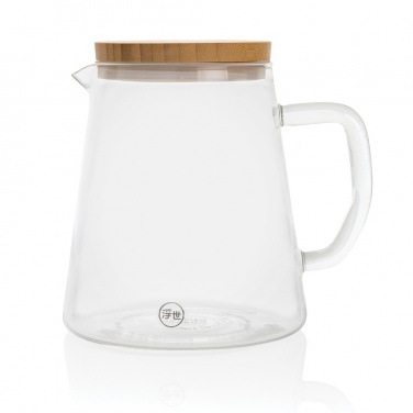 Logotrade corporate gift image of: Ukiyo borosilicate glass carafe with bamboo lid 1.2L