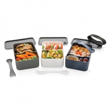 Logotrade promotional item image of: GRS recycled PP lunch box with spork