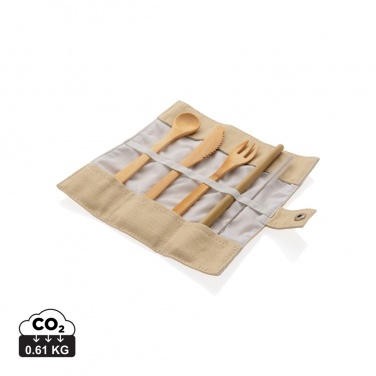 Logotrade corporate gift image of: Reusable bamboo travel cutlery set