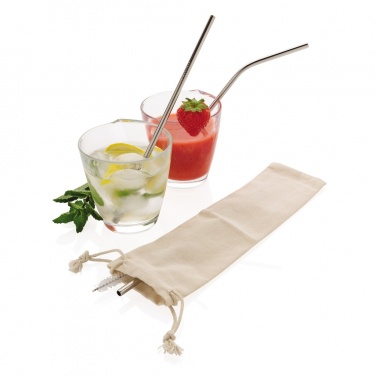 Logotrade promotional item picture of: Reusable stainless steel 3 pcs straw set