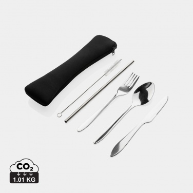 Logotrade promotional giveaway picture of: 4 PCS stainless steel re-usable cutlery set