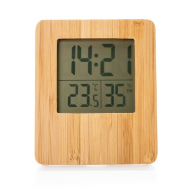 Logo trade promotional product photo of: Bamboo weather station