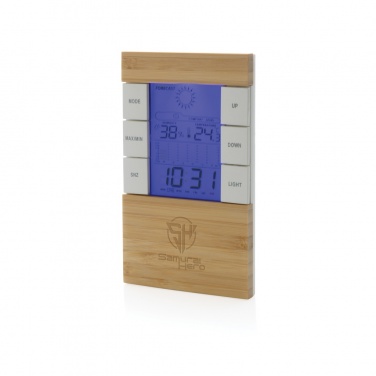 Logotrade promotional merchandise image of: Utah RCS rplastic and bamboo weather station