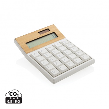 Logotrade promotional gift picture of: Utah RCS recycled plastic and  bamboo calculator