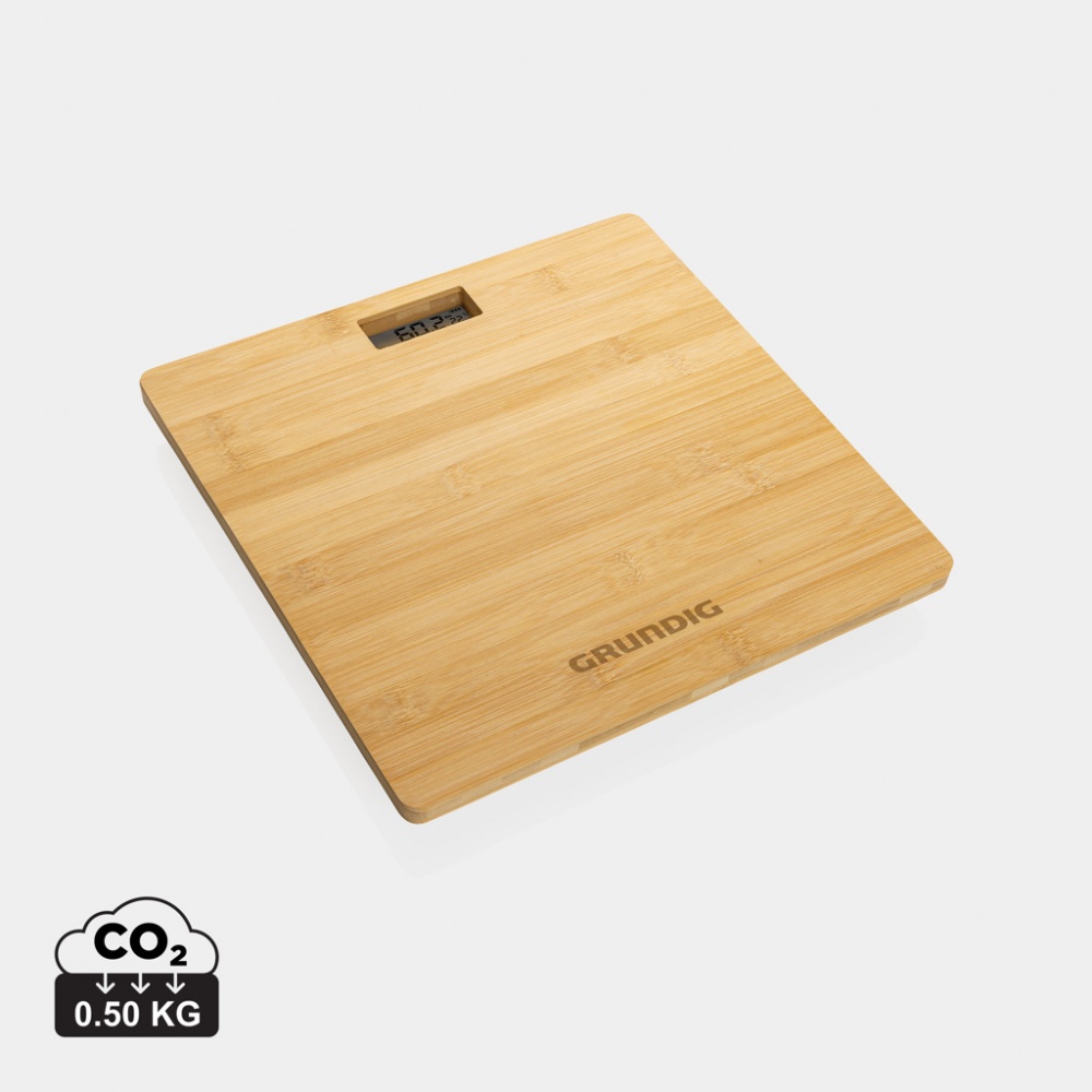 Logo trade advertising products picture of: Grundig Bamboo Digital Body Scale