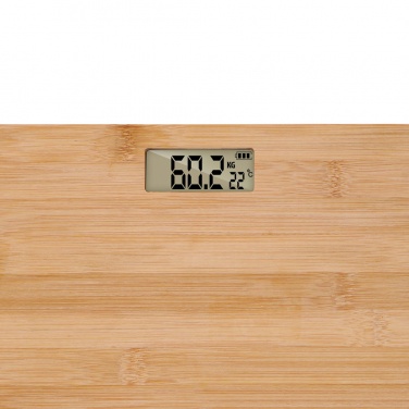 Logo trade promotional giveaways image of: Grundig Bamboo Digital Body Scale