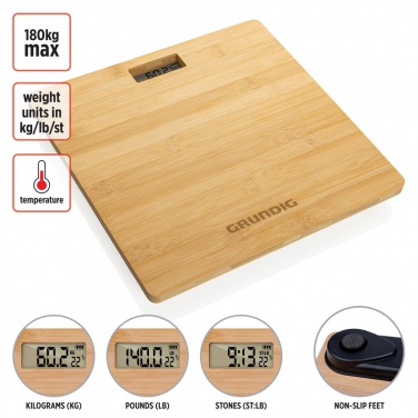 Logotrade promotional items photo of: Grundig Bamboo Digital Body Scale