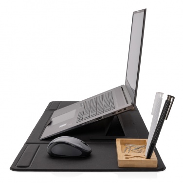 Logotrade advertising product picture of: Impact AWARE RPET Foldable desk organizer with laptop stand