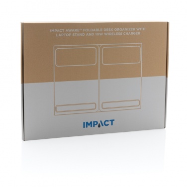 Logo trade promotional gift photo of: Impact AWARE RPET Foldable desk organizer with laptop stand