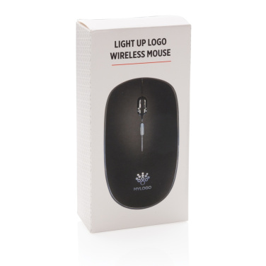 Logo trade promotional giveaways image of: Light up logo wireless mouse