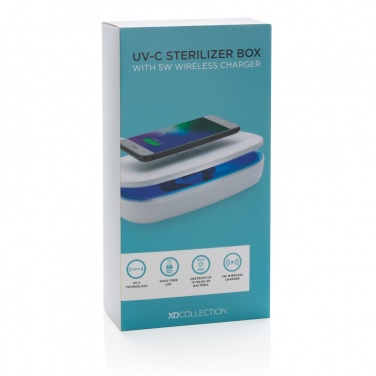 Logotrade corporate gift image of: UV-C steriliser box with 5W wireless charger