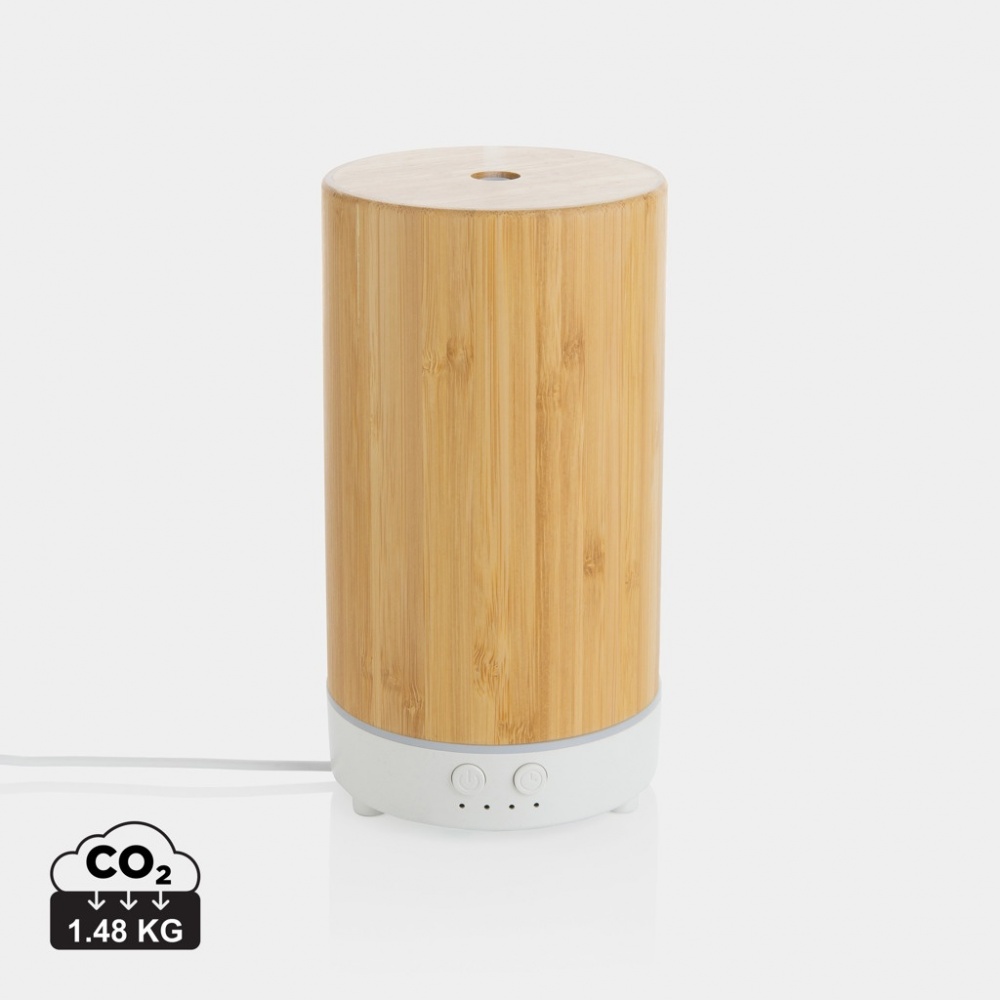 Logo trade promotional merchandise image of: RCS recycled plastic and bamboo aroma diffuser