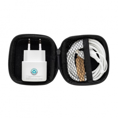 Logo trade business gift photo of: Boost RCS reycled PET 20W type C 2 pcs charging set