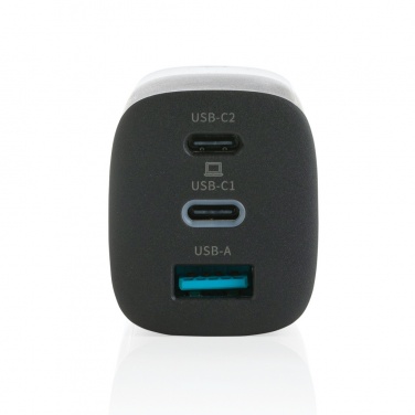 Logo trade promotional products image of: Philips 65W ultra fast PD 3-port USB wall charger